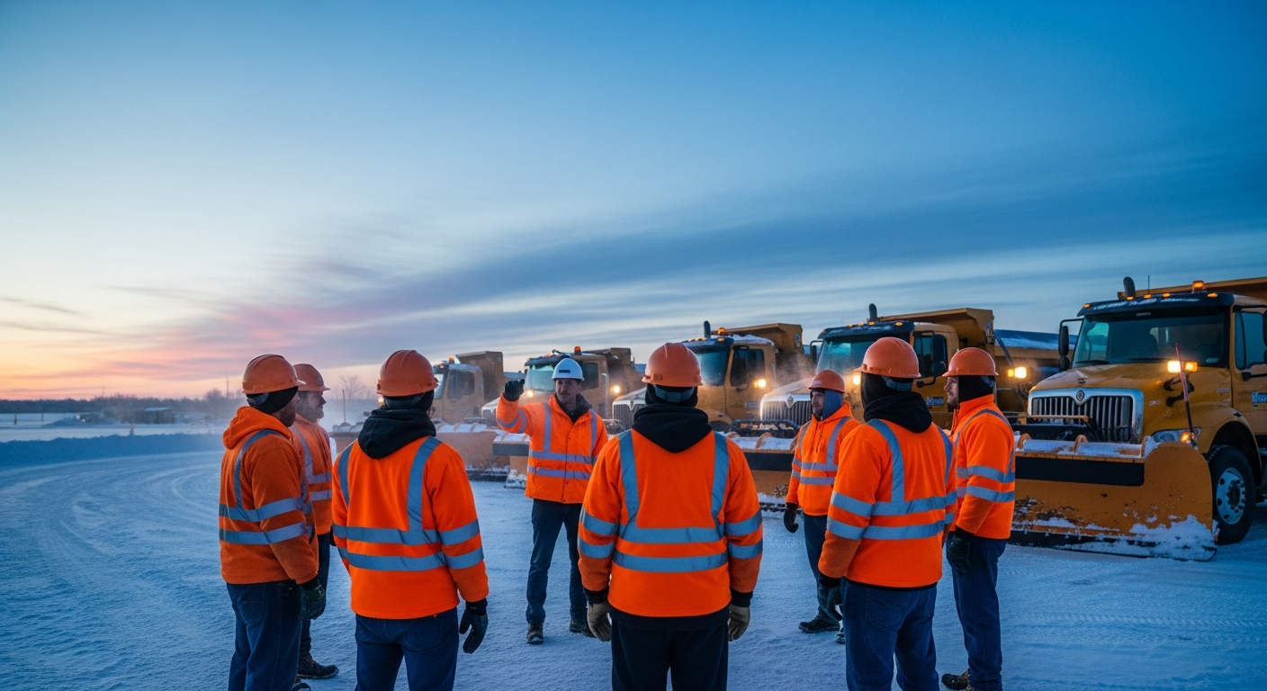 Formation et sécurité de l'équipe de déneigement